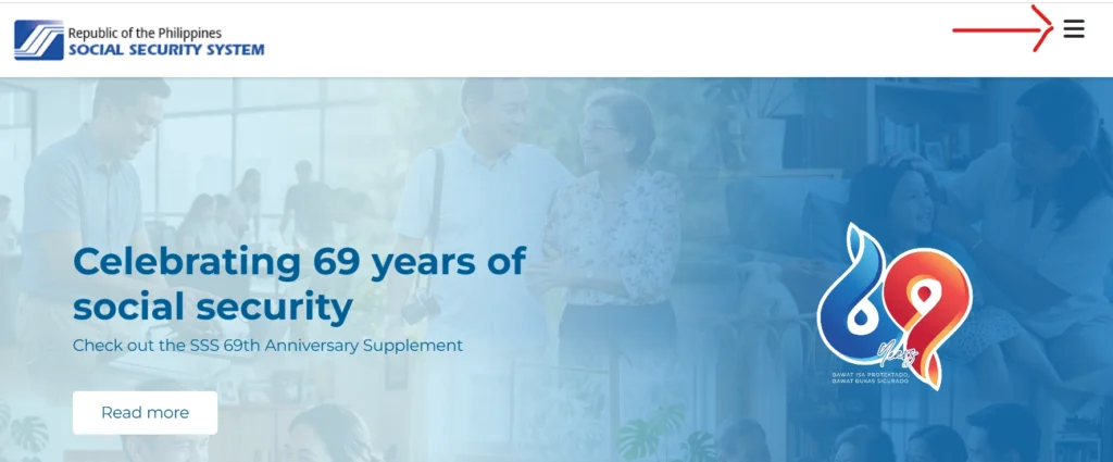 How to Log In to SSS Online - Open the official SSS website